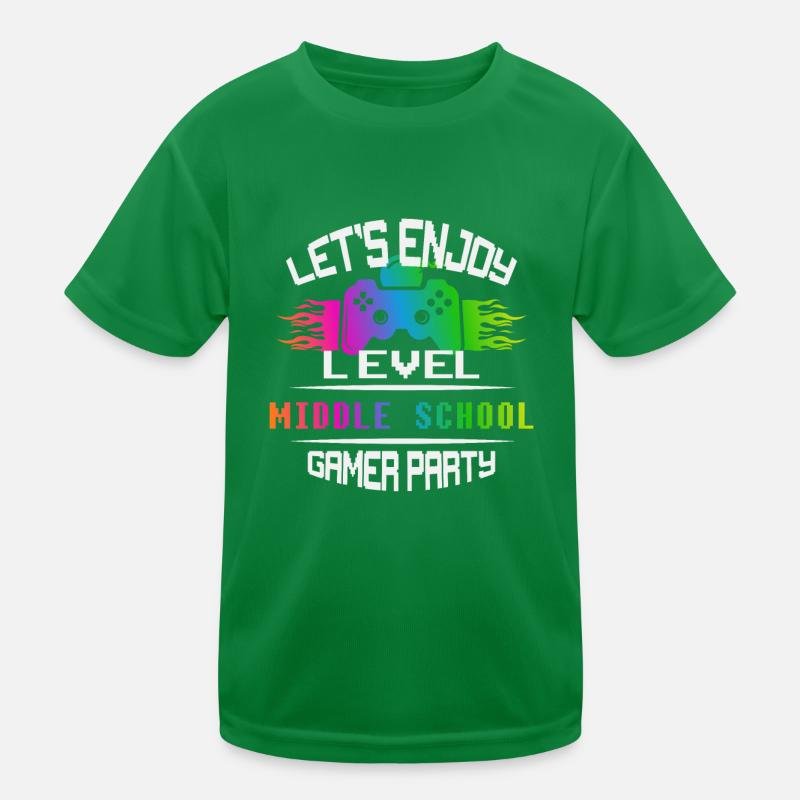 Level MIDDLE SCHOOL keep calm and game on Kids Functional T-Shirt