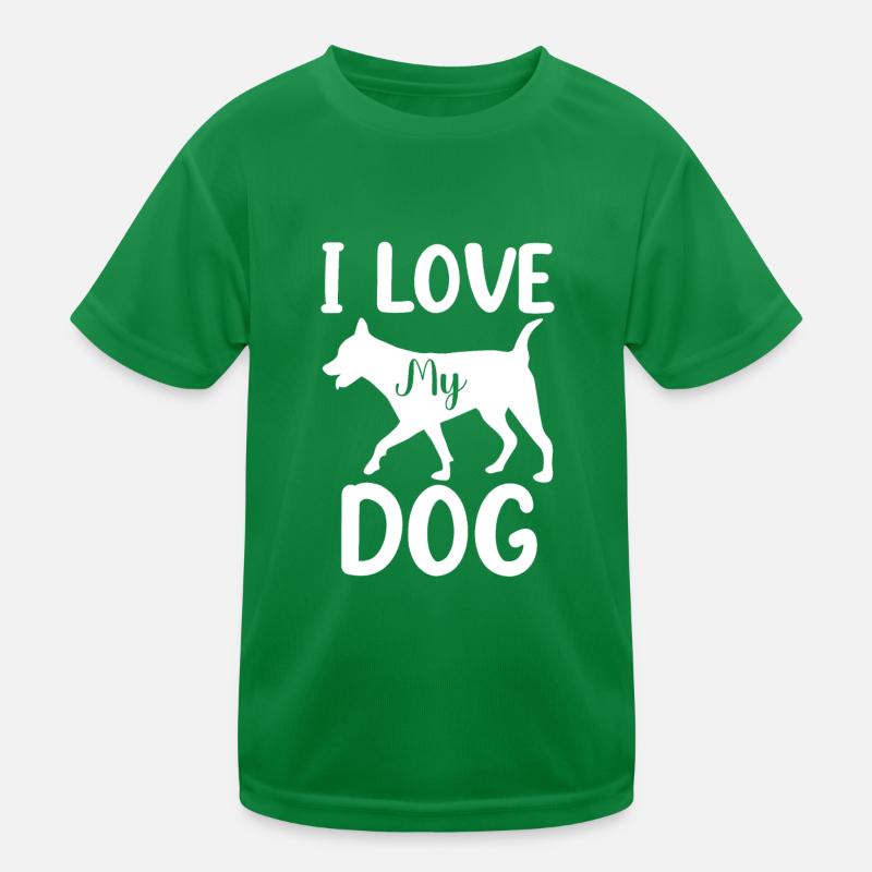 J’aime mon chien T-shirt sport Enfant