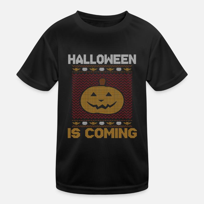 Stitch Pattern Pumpkin Creature à venir Halloween T-shirt sport Enfant