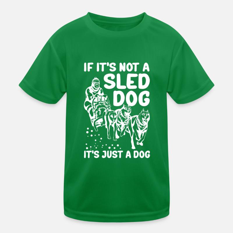 Mushing Schlittenhunde Hundeschlitten Geschenk Kinder Funktions-T-Shirt