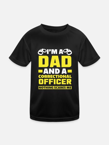 Prison Guard Correctional Officer - Kids Functional T-Shirt - black - Front