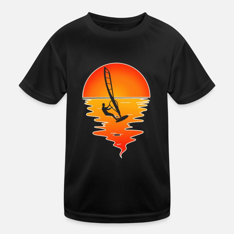Windsurfen Windsurfer Windsurf Kinder Funktions-T-Shirt