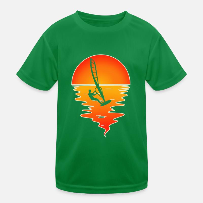 Windsurfen Windsurfer Windsurf Kinder Funktions-T-Shirt