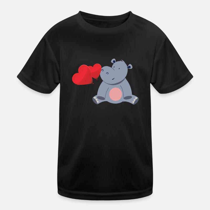 Süsses Nilpferd Kinder Funktions-T-Shirt