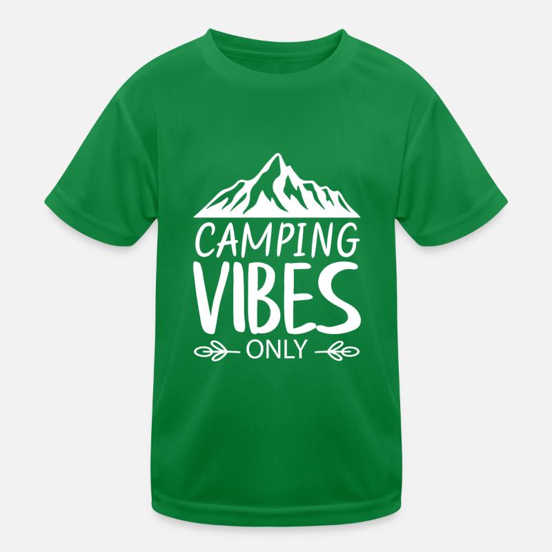 Camping Vibes Wandern Kinder Funktions-T-Shirt