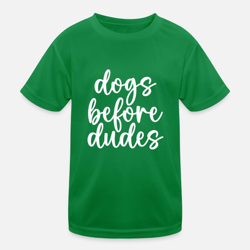 Hunde vor Kerlen Kinder Funktions-T-Shirt