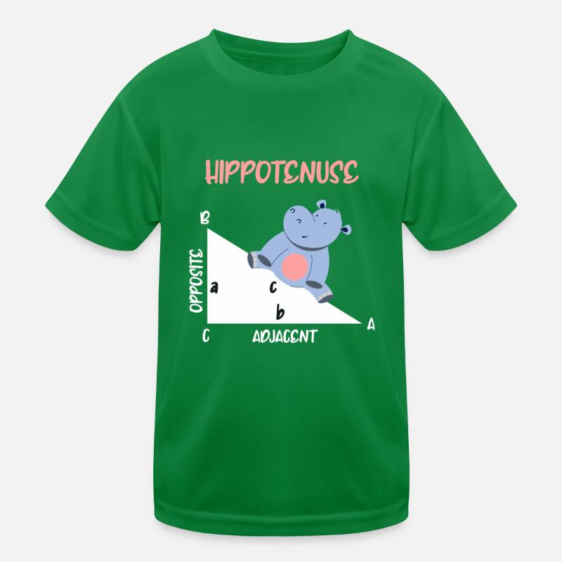 Mathématicien Hippotenuse Hippo Triangle T-shirt sport Enfant