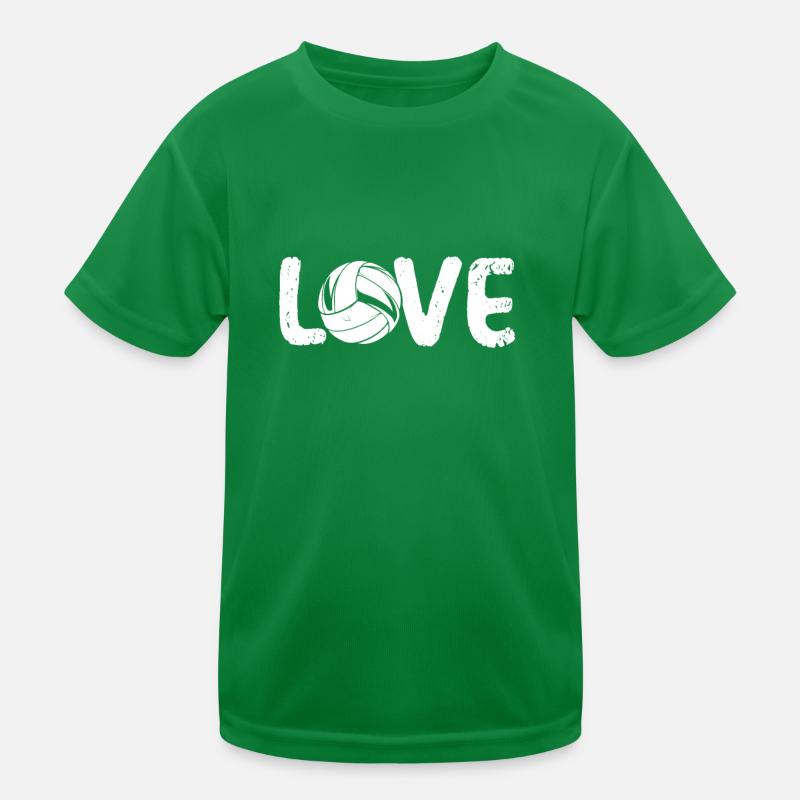 Ich Liebe Volleyball Kinder Funktions-T-Shirt