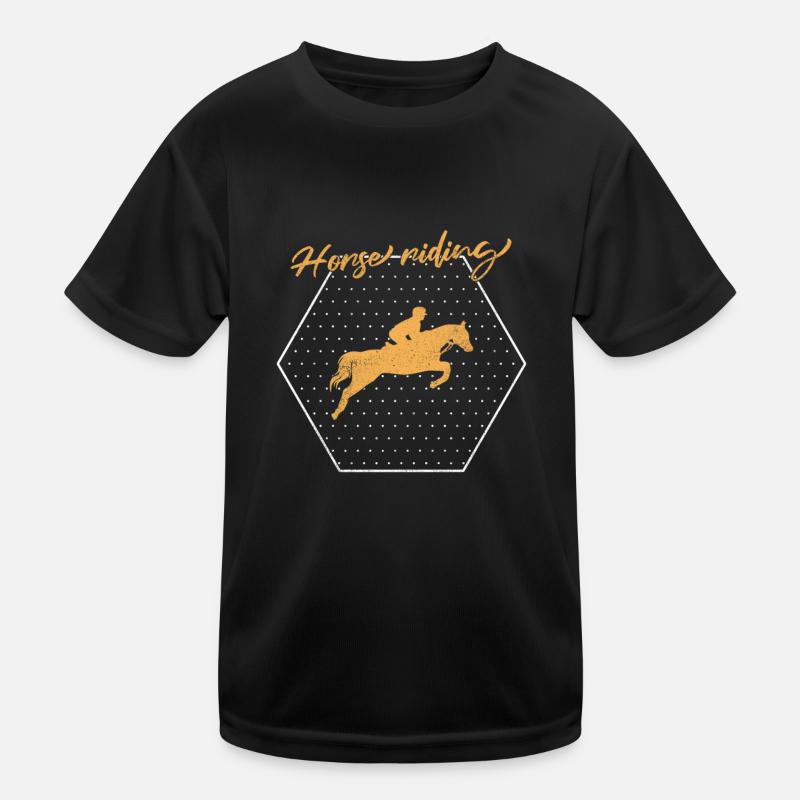 Pferde reiten Kinder Funktions-T-Shirt