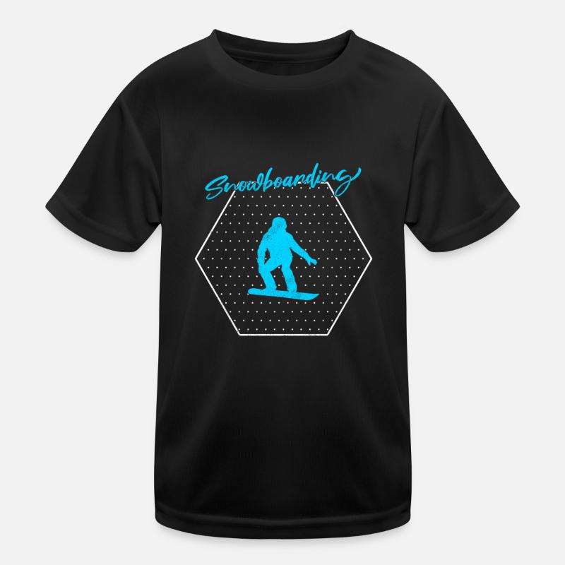 Snowboarding Kinder Funktions-T-Shirt