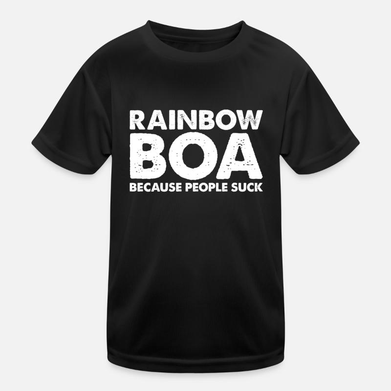Leute Saugen Regenbogen-Boa-Schlange Kinder Funktions-T-Shirt