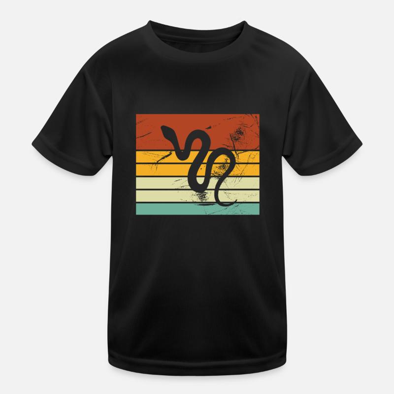 Snake Retro Reptile Python Idée cadeau T-shirt sport Enfant