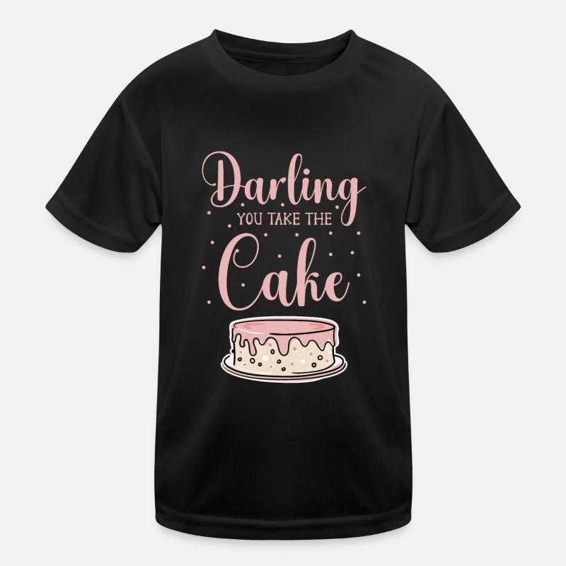 Kuchen Backen Bäcker Konditor Kinder Funktions-T-Shirt