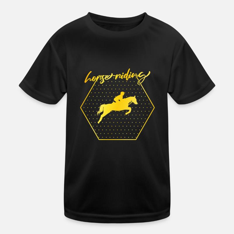 Pferde Reiten Kinder Funktions-T-Shirt