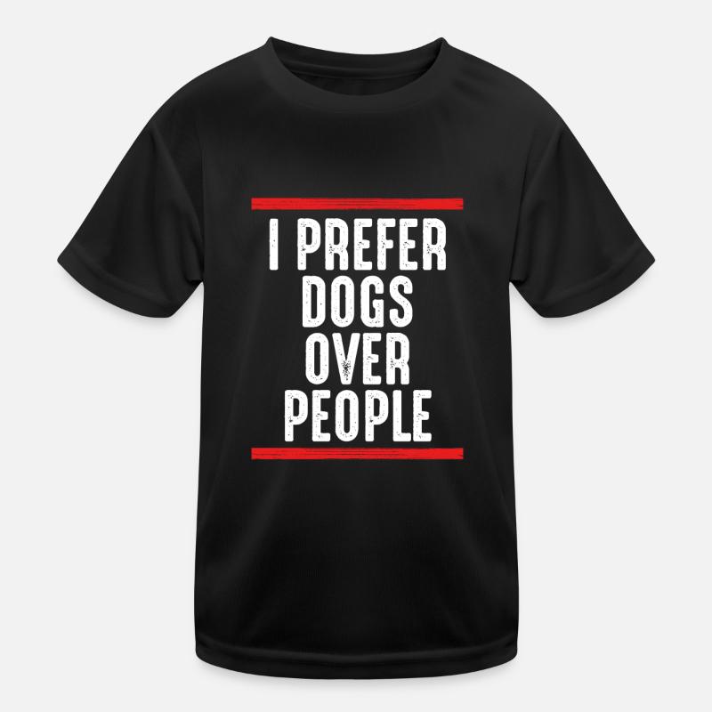Ich Bevorzuge Hunde Gegenüber Menschen Kinder Funktions-T-Shirt