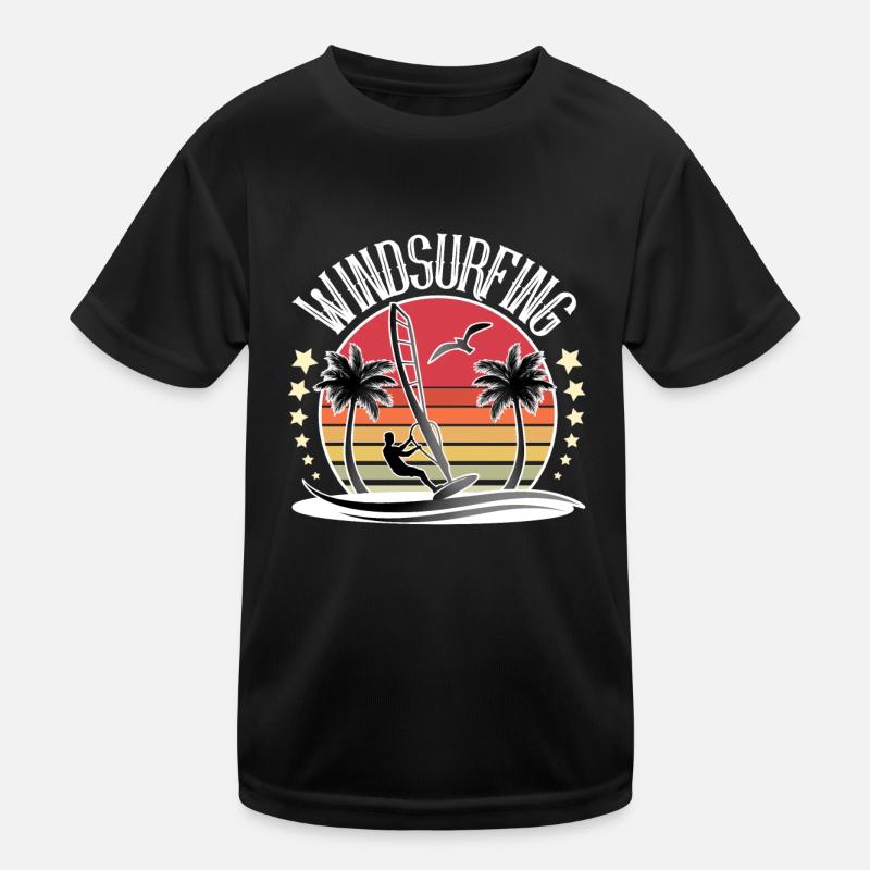 Windsurfen Windsurfer Windsurf Kinder Funktions-T-Shirt