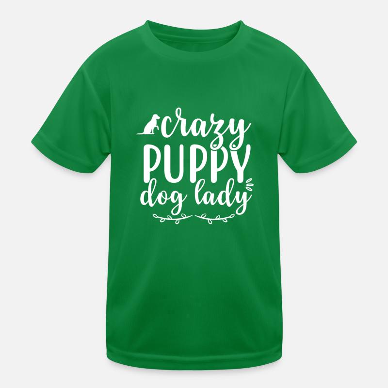 Crazy chiot chien dame T-shirt sport Enfant
