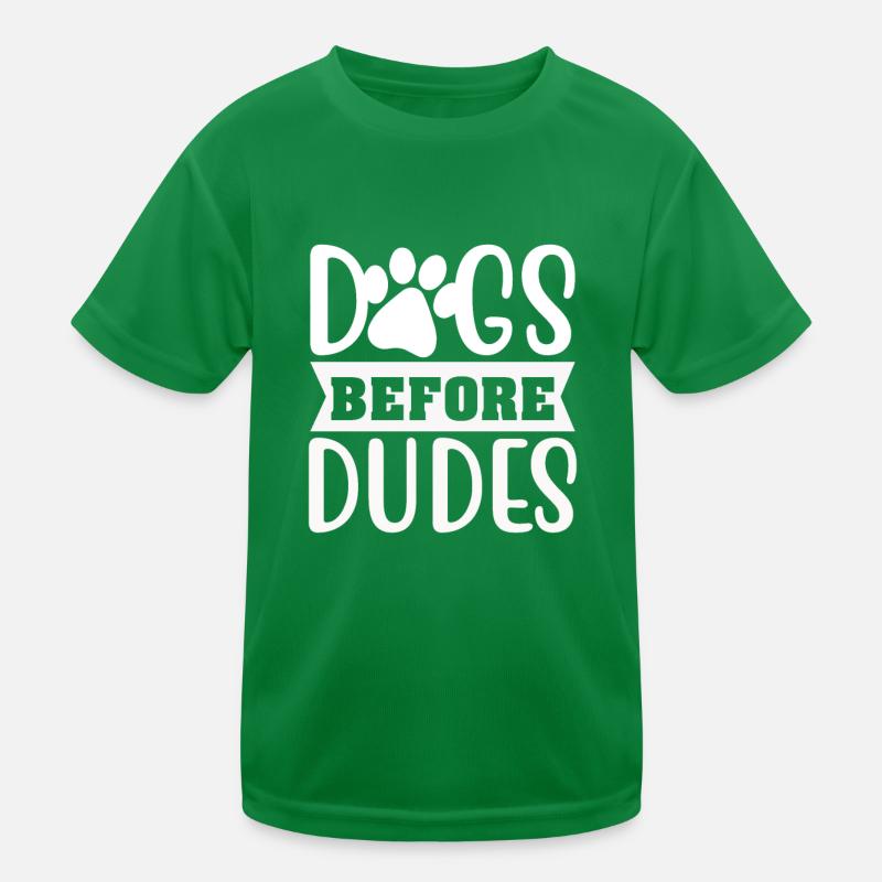 Hunde vor Kerlen Kinder Funktions-T-Shirt
