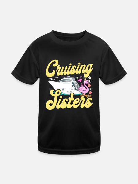 Cruise Ship Vacation Sister Girl - Kids Functional T-Shirt - black - Front