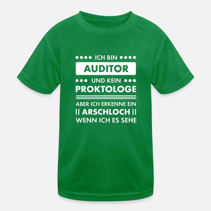Auditor I Audit Motiv für internen oder externen Kinder Funktions-T-Shirt