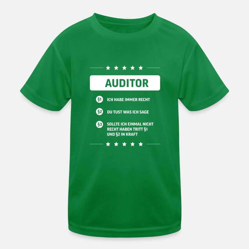 Auditor I Audit Motiv für internen oder externen Kinder Funktions-T-Shirt