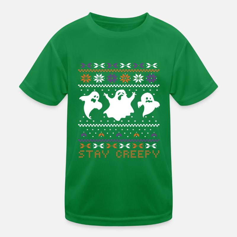 Stitch Pattern Créatures fantômes Halloween effrayant T-shirt sport Enfant