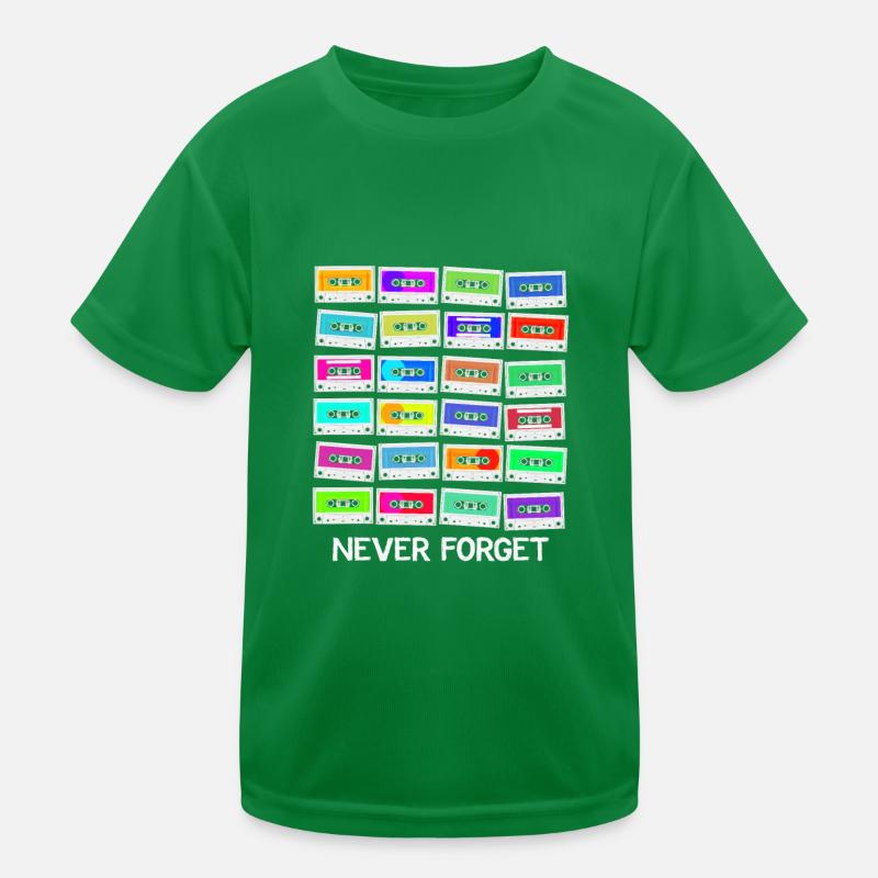 Never Forget Audio Cassette Kinder Funktions-T-Shirt