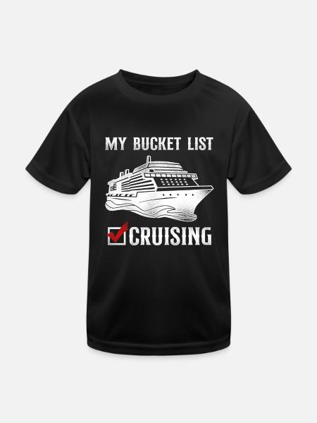 Cruise Ship Vacation Vintage - Kids Functional T-Shirt - black - Front