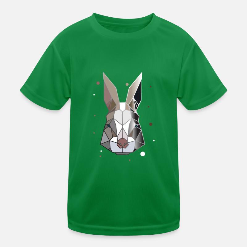 Kaninchen Polygon Kinder Funktions-T-Shirt