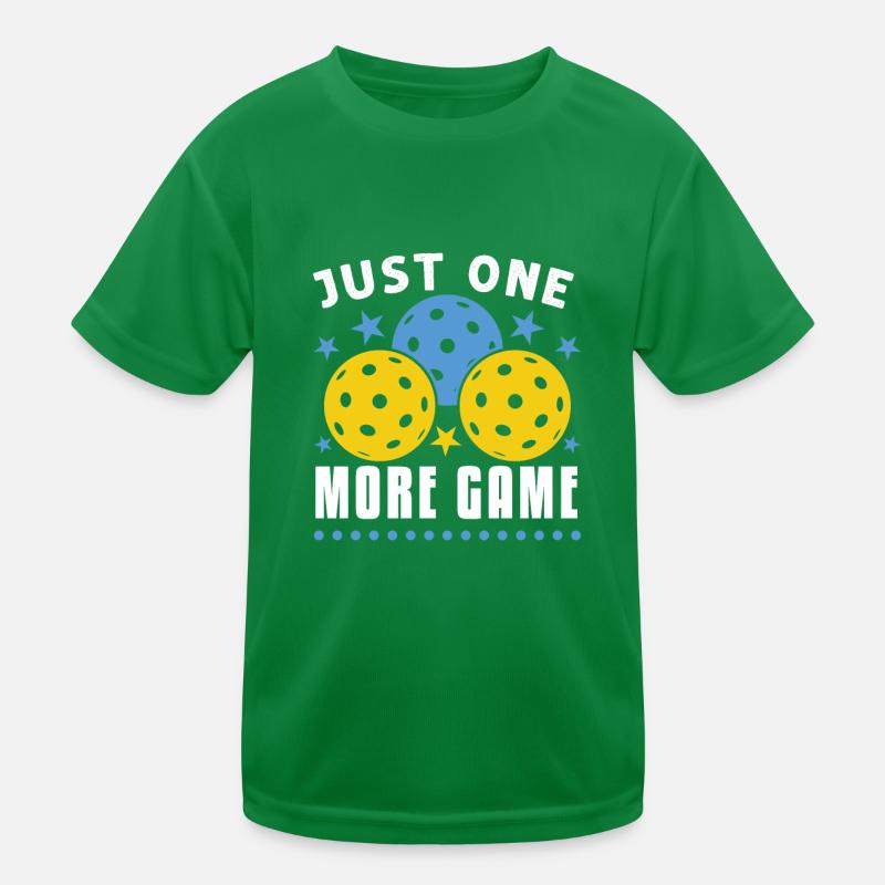 Just One More Game Funny Pickleball Kinder Funktions-T-Shirt