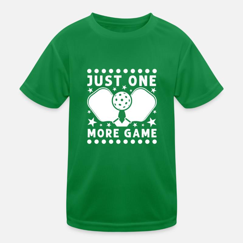 Just One More Game Funny Pickleball Kinder Funktions-T-Shirt