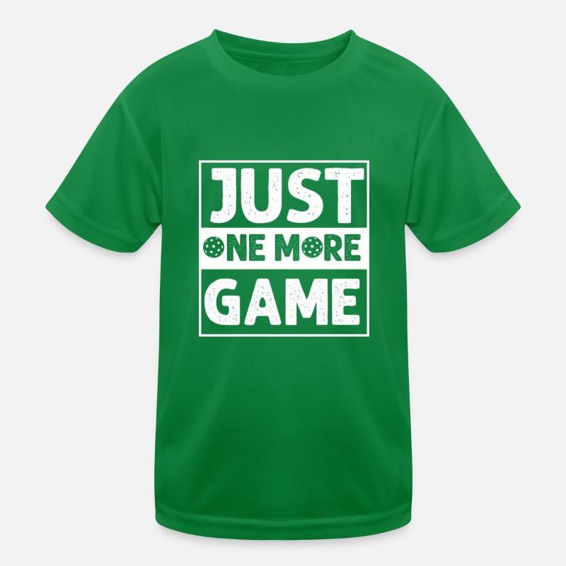 Just One More Game Funny Pickleball Kinder Funktions-T-Shirt