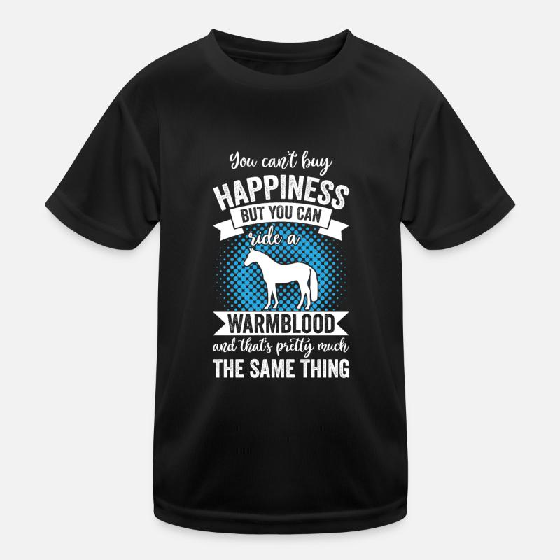 Reiten - Warmblut Pferd Kinder Funktions-T-Shirt