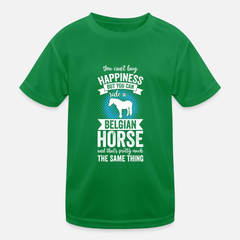 Reiten - Belgisches Pferd Kinder Funktions-T-Shirt