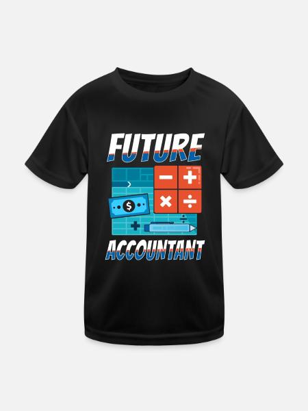 Comptable Comptable Comptable Comptabilité - T-shirt sport Enfant - noir - Devant
