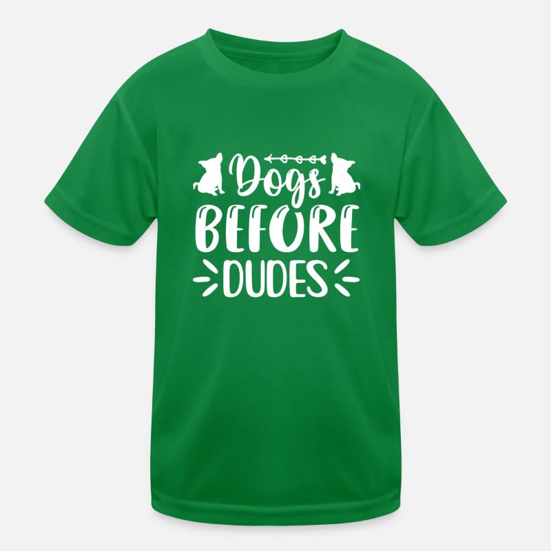 Hunde vor Kerlen Kinder Funktions-T-Shirt