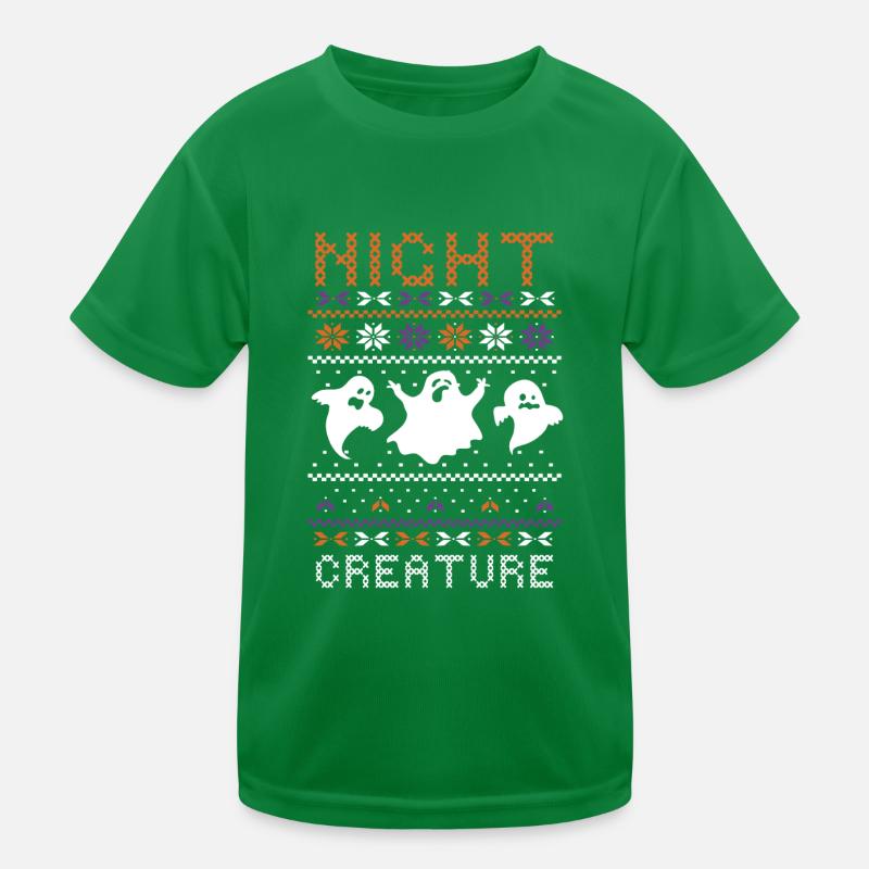 Stitch Pattern Ghost Night Creatures Halloween T-shirt sport Enfant