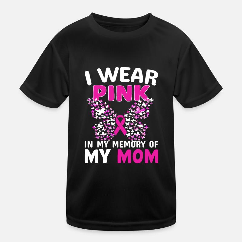 Je porte du rose en mémoire de ma mère T-shirt sport Enfant