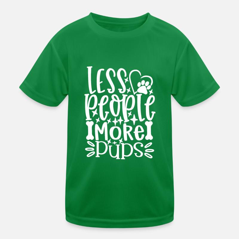 Weniger Menschen mehr Welpen Kinder Funktions-T-Shirt