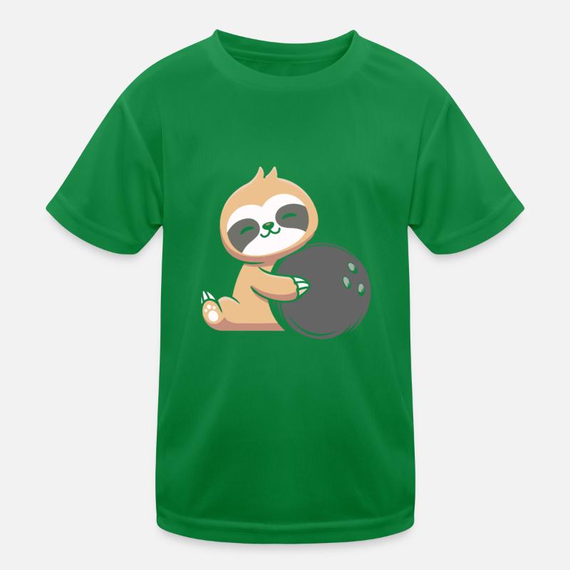 Faultier Bowling Kinder Funktions-T-Shirt