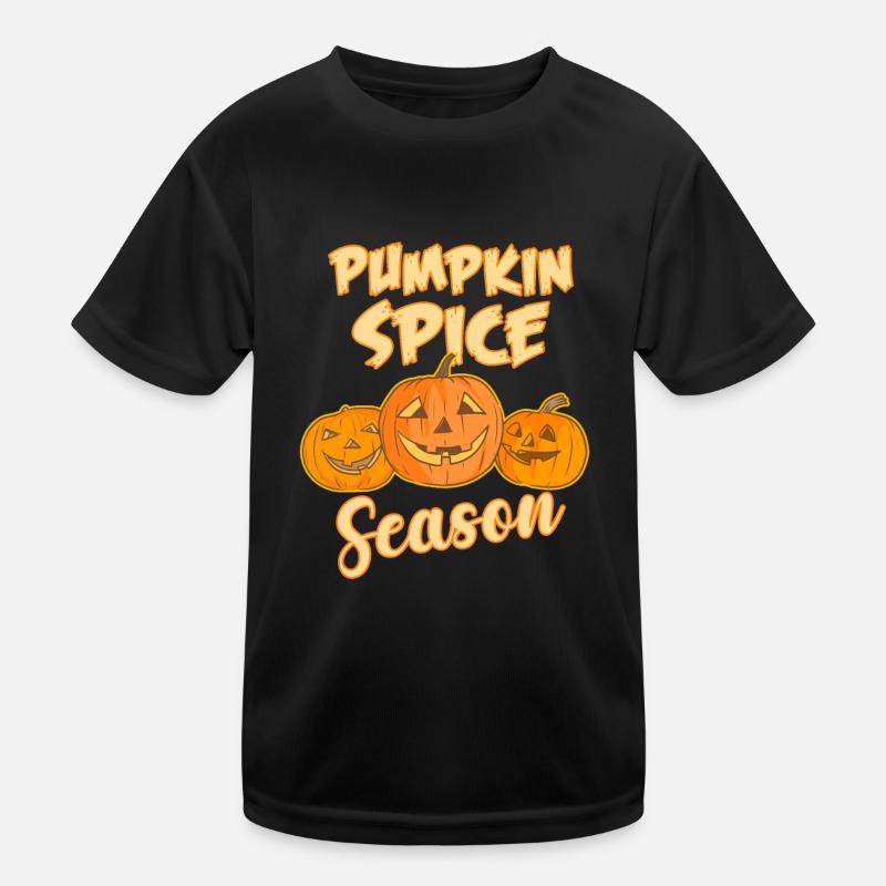 Happy Pumpkin Spice Season Fall Halloween Kids Functional T-Shirt