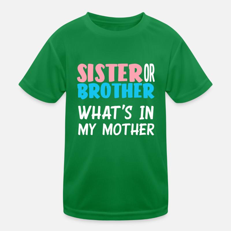 Schwester Oder Bruder Gender Reveal Party Kinder Funktions-T-Shirt