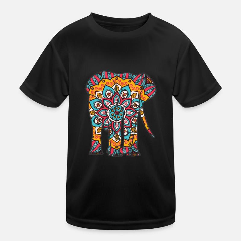 Mandala Elefant Geometre Muster Kinder Funktions-T-Shirt