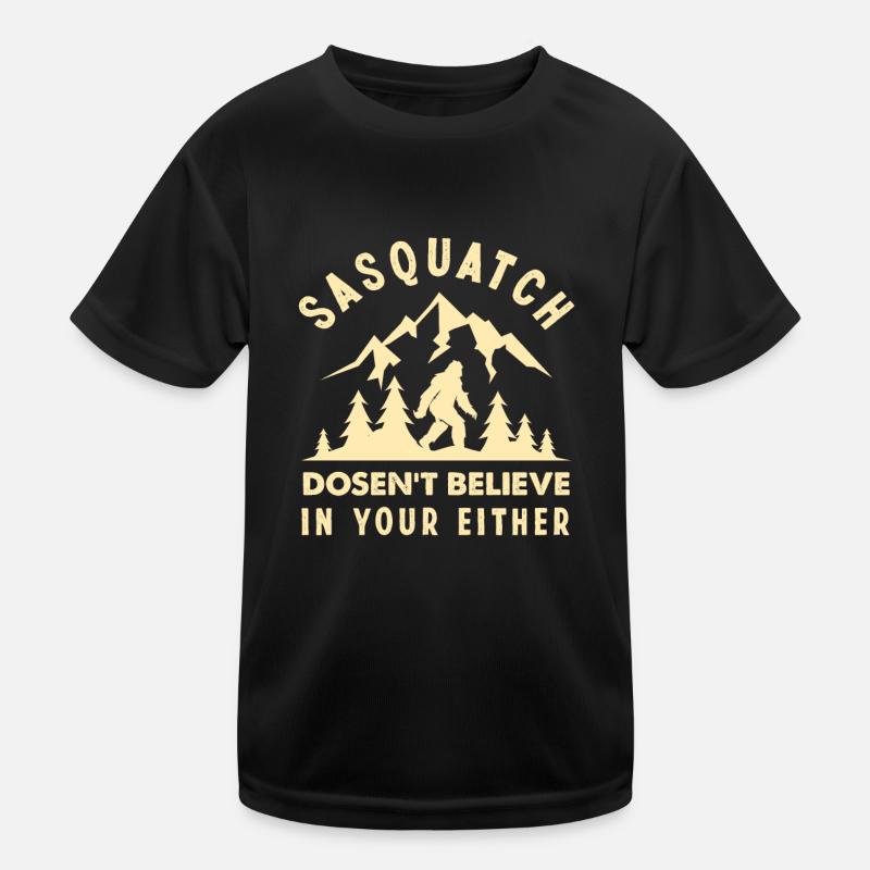 Bigfoot Hunter Myth Creature Creature Kids Functional T-Shirt
