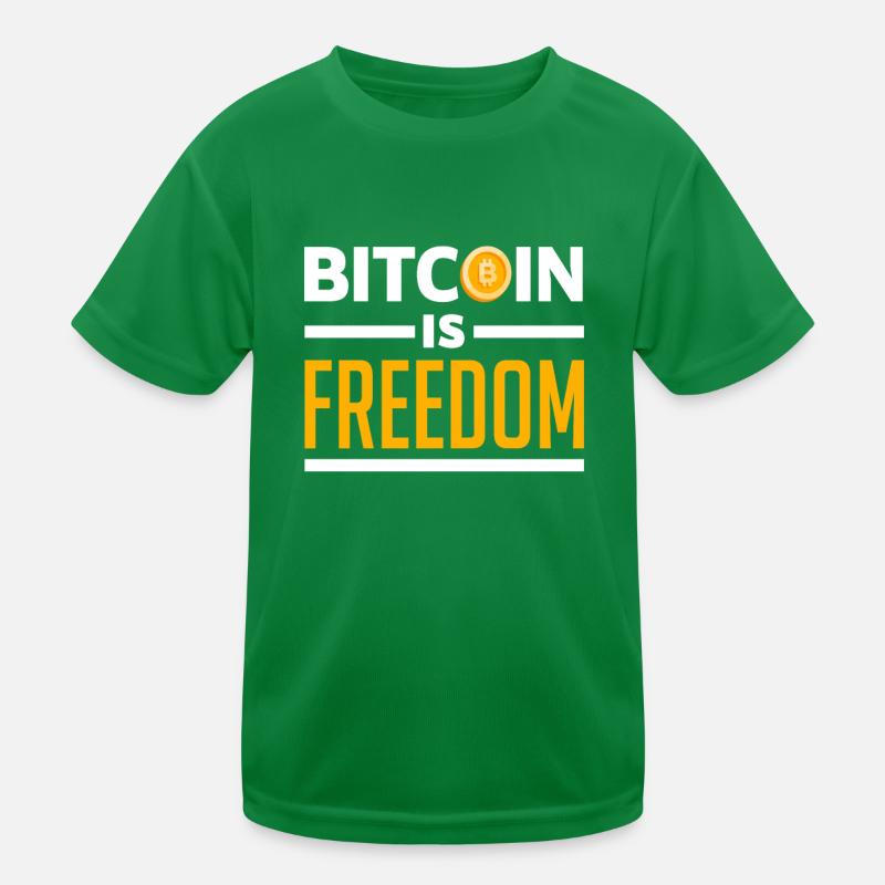 Bitcoin Freiheit Krypto Kinder Funktions-T-Shirt