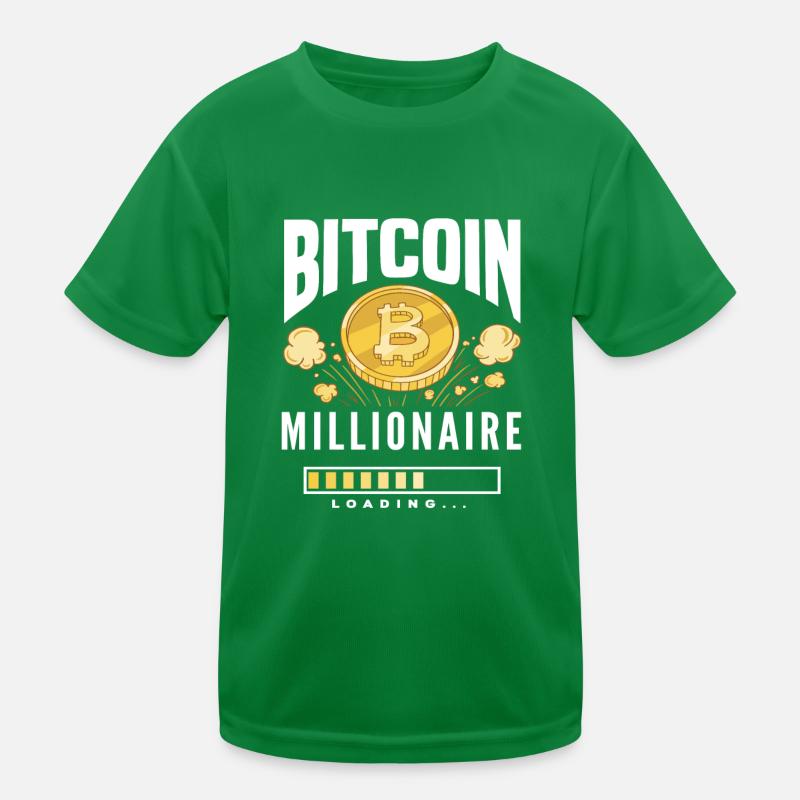 Bitcoin Millionaire Gift Kids Functional T-Shirt