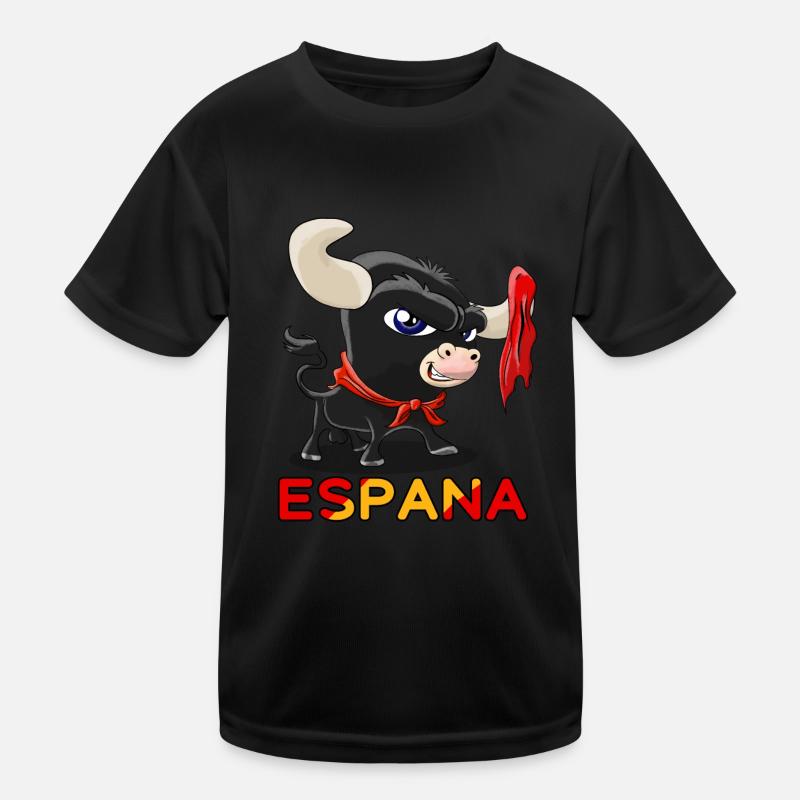 Süßer Stier Stierkampf Espana Kinder Funktions-T-Shirt
