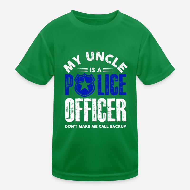 mon oncle est policier Design T-shirt sport Enfant