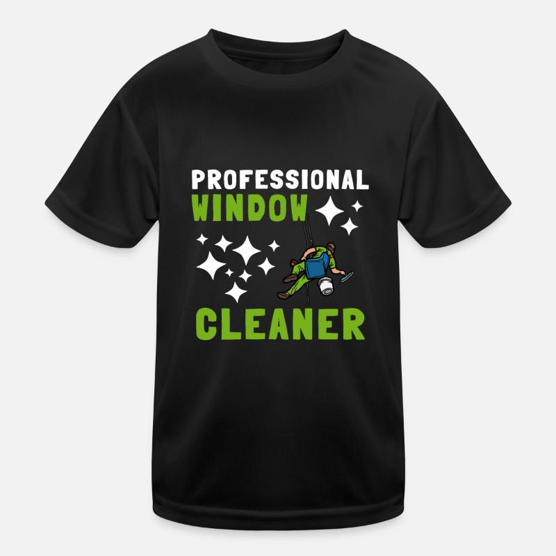 Window Cleaner Services Car Window Cleaning Window Kids Functional T-Shirt