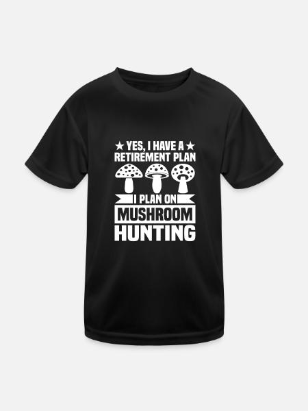 Mushroom Picker Mushroom Finder Gift Idea - Kids Functional T-Shirt - black - Front